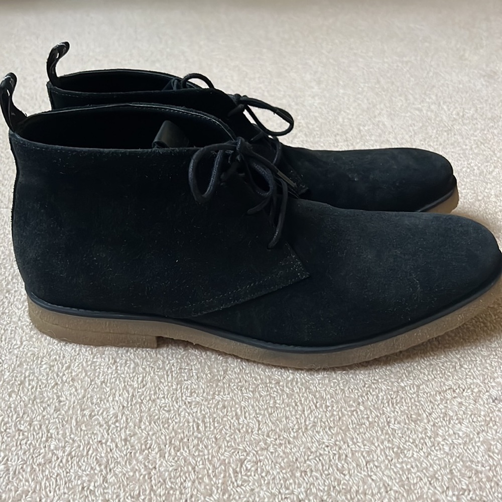 All Saints black suede boots